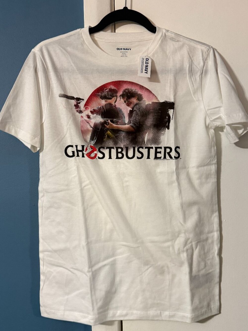 Old Navy Ghostbusters Graphic Short Sleeve T-Shirt White Boys Sz XL NWT